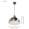 Xtricity - Pendant Light, 18'' Width, From the Elva Collection, Silver - 76-5-90227 - Mounts For Less