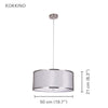 Xtricity - Pendant Light, 19.6 '' Width, From Kokkino Collection, Gray - 76-5-90008 - Mounts For Less