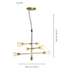 Xtricity - Pendant Light, 23'' Width, From the Elixir Collection, Gold - 76-5-90235 - Mounts For Less