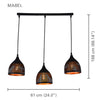 Xtricity - Pendant Light, 24 '' Width, From Mabel Collection, Black - 76-5-90130 - Mounts For Less