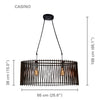 Xtricity - Pendant Light, 25.5 '' Width, From Casino Collection, Brown - 76-5-90179 - Mounts For Less