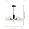 Xtricity - Pendant Light, 27.55 '' Width, From Opera Collection, Black - 76-5-90187 - Mounts For Less