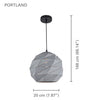 Xtricity - Pendant Light, 7.87 '' Width, From The Portland Collection, Grey - 76-5-90168 - Mounts For Less