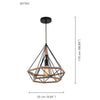 Xtricity - Pendant Light, 9.84 '' Width, From Mynx Collection, Black - 76-5-90157 - Mounts For Less