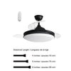 Xtricity - Retractable Ceiling Fan, LED Lighting, Remote Control Included, Black - 76-4-80331 - Mounts For Less