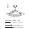 Xtricity - Retractable Ceiling Fan, LED Lighting, Remote Control Included, Nickel - 76-4-80333 - Mounts For Less
