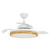 Xtricity - Retractable Ceiling Fan, LED Lighting, Remote Control Included, White - 76-4-80332 - Mounts For Less