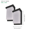 Xtricity - Set of 2 Exterior Wall Lights with Integrated LED, 8'' Height, From the Viva Collection, Black - 76-5-90342 - Mounts For Less
