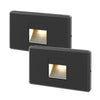 Xtricity - Set of 2 LED Safety Stair Lights, 2.5W, 25 Lumens, 3000K Soft White, Black - 76-4-80159 - Mounts For Less