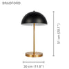 Xtricity - Table Lamp, Height 20.1", From the Bradford Collection, Black and Gold - 76-5-90270 - Mounts For Less