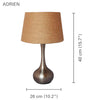 Xtricity - Touch Table Lamp with 3 Intensity Levels, 10.23 '' x 15.74 '', From the Adrien Collection, Brown - 76-1-69058 - Mounts For Less