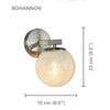Xtricity - Wall Light, 6'' Width, From the Bohannon Collection, Silver - 76-5-90209 - Mounts For Less