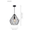 Xtricty - Pendant Light, 11.81 '' Width, From The Sterling Collection, Black - 76-5-90173 - Mounts For Less
