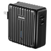 Zendure - 2 in 1 USB Wall Charger with Integrated Charging Bank, 5000mah, Black - - Mounts For Less