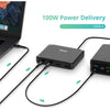 Zendure - Desktop Charger with 2 USB-A Port and 2 USB-C Port, 100 Watts, Black - - Mounts For Less