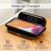 iHome - Digital Alarm Clock Radio with Wireless Charger and USB Port, Black - 78-134792 - Mounts For Less