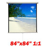 120" 1:1 Manual Projection Screen Soft PVC white 84"x84" - 13-0088 - Mounts For Less