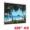 120" 4:3 Manual Projection Screen Soft PVC white - 13-0074 - Mounts For Less