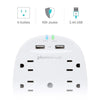 360 Electrical Studio 6 Outlet Surge Protector Wall Tap with 2-2.4Amp USB White 360303 - 67-PO360303 - Mounts For Less