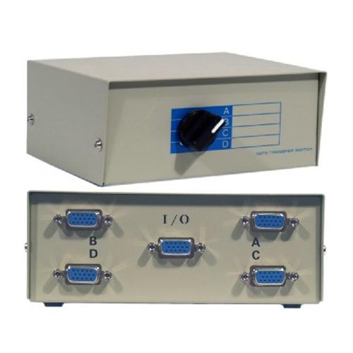 4 Port VGA HD15F Monitor Switchbox mechanical - 03-0146 - Mounts For Less