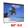 84" 4:3 Manual Projection Screen Soft PVC white - 13-0024 - Mounts For Less