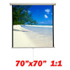 99" 1:1 Manual Projection Screen Soft PVC white 70"x70" - 13-0077 - Mounts For Less
