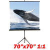 99" 1:1 Tripod compact projection screen 70X70" B - 13-0078 - Mounts For Less