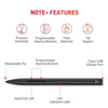 Adonit Note Plus - Stylus for Ipad with Pressure Sensitivity and Hot Buttons, Black - 78-134421 - Mounts For Less