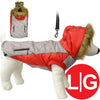 Animooos PCL820L Thermal Retention Parka for Dog, Gray and Red Color, Large Size - 80-PCL820L - Mounts For Less