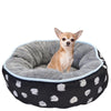 Animooos - Round Plush Pet Bed, Small, Polka Dots Pattern - 80-PBBX045S - Mounts For Less