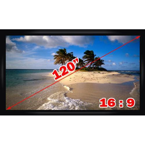 Antra 120" 16:9 Fixed Frame Projector Projection Screen - Matte White - 13-0016 - Mounts For Less