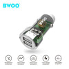 BWOO - Car Charger with 2 USB Ports, 12-24V, 18W + 5V 2.4A Output, White - 95-BO-CC59 - Mounts For Less