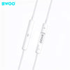 BWOO - In-Ear Stereo Headphones, 3.5mm Connector, 1.2M Cable with Remote Control and Microphone, White - 95-BO-HF05 - Mounts For Less