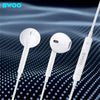 BWOO - In-Ear Stereo Headphones, 3.5mm Connector, 1.2M Cable with Remote Control and Microphone, White - 95-BO-HF05 - Mounts For Less