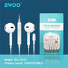 BWOO - In-Ear Stereo Headphones, USB Type-C, 1.2M Cable with Remote Control and Microphone, White - 95-BO-HF07 - Mounts For Less