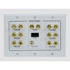 Banana binding post wall plate for 7.1 speakers + HDMI - White - 07-0084 - Mounts For Less
