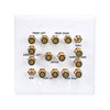 Banana binding post wall plate for 7.2 speakers GoldPlated/white - 07-0118 - Mounts For Less