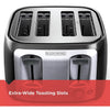 Black + Decker - Extra Large 4 Slice Toaster, 1400 Watts, Black - 65-311103 - Mounts For Less