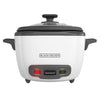 Black + Decker - Non-Stick Rice Cooker and Steamer, 16 Cup Capacity, White - 125-043-1373-4 - Mounts For Less