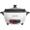 Black + Decker - Rice Cooker/Steamer, 6 Cup Capacity, Nonstick Bowl, White - 125-043-1372-6 - Mounts For Less