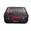 Borne - AM / FM Clock Radio with Digital Display, Two Alarms, Black - 78-134019 - Mounts For Less