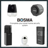 Bosma - X1 Indoor Security Camera, 1080P, Night Vision and Motion Detection + 1 Door or Window Sensors + 1 Smart Button Black and White - 95-X11DS1DB - Mounts For Less