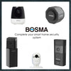 Bosma - X1 Indoor Security Camera, 1080P, Night Vision and Motion Detection + 2 Door or Window Sensors, Black and White - 95-X12DS - Mounts For Less