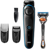 Braun - Set of Rechargeable Cordless Hair Clipper and Gilette Pro Glide Razor, Black - 65-310959 - Mounts For Less