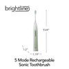 Brightline - Rechargeable Electric Toothbrush with 2 Replacement Heads, Green - 119-86710 - Mounts For Less