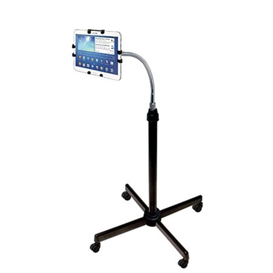 CTA Digital - Height Adjustable Gooseneck Holder with Caster for Ipad and Tablet from 9.7 to 10.1 Inches, Black - 67-CEPAD-UAFS - Mounts For Less