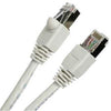 Cat6a Straight-Through Ethernet Cable Network 10 Gbit/S RJ-45 Shielded 12 Ft White - 98-C-12STP-C6AW - Mounts For Less