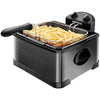 Chefman - 4.5L Deep Fryer with Basket, Cool Touch Handles, Removable Oil Container and Temperature Control, Black Stainless Steel - 65-311061 - Mounts For Less
