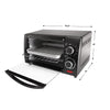 Chefman - Countertop Toaster Oven, 4 Slices Capacity with Adjustable Temperatures and Timer, Black - 65-311070 - Mounts For Less