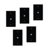 Coaxial F-Type Wallplate Black 5-Pack - 98-ZWP-FTYPE-BKX5 - Mounts For Less